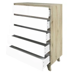 80 cm breite Hochkommode im Skandi Design - Genyna