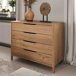 95 cm breite Kommode mit vier Schubladen - Laida