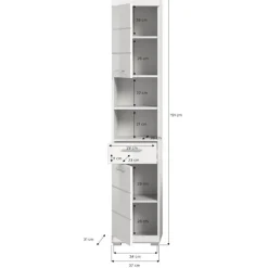 37 cm breiter Hochschrank fürs Badezimmer - Henriette