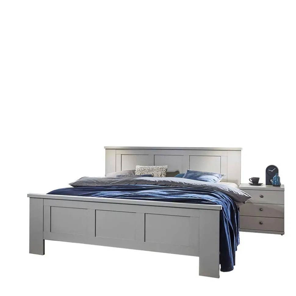 140 cm breites Bett im modernen Landhaus Look - Ridonna