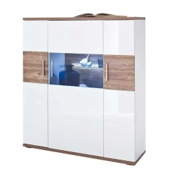 120 cm breites Highboard in Weiß Glanz - Icadro II