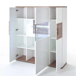 120 cm breites Highboard in Weiß Glanz - Icadro II
