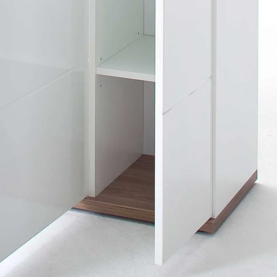 120 cm breites Highboard in Weiß Glanz - Icadro II
