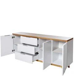 180 cm breites Sideboard in Weiß - Xuana