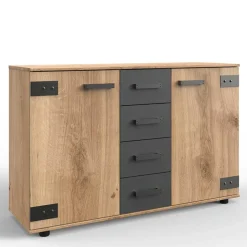 130 cm breites Sideboard in Plankeneiche NB - Enegal