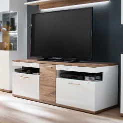 150 cm breites TV Board in Weiß Glanz - Icadro