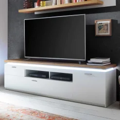 195 cm breites TV Board mit LED Beleuchtung - Caldri