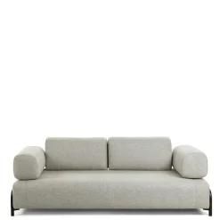 232 cm breites Webstoff Sofa in Beige - Aberdeens