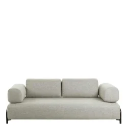 232 cm breites Webstoff Sofa in Beige - Aberdeens
