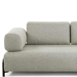 232 cm breites Webstoff Sofa in Beige - Aberdeens