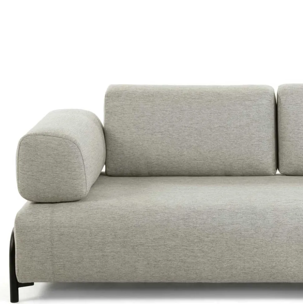 232 cm breites Webstoff Sofa in Beige - Aberdeens