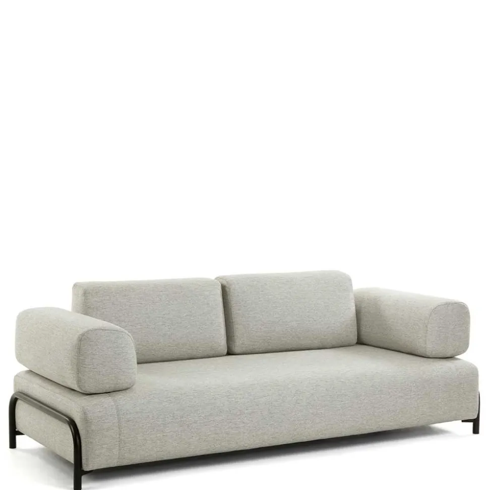 232 cm breites Webstoff Sofa in Beige - Aberdeens