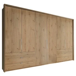 300 cm Falttüren-Kleiderschrank in Eiche Bianco - Soestica