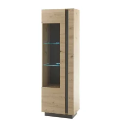 194 cm Hohe Wohnzimmervitrine 1-türig - Lairian