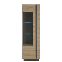 194 cm Hohe Wohnzimmervitrine 1-türig - Lairian