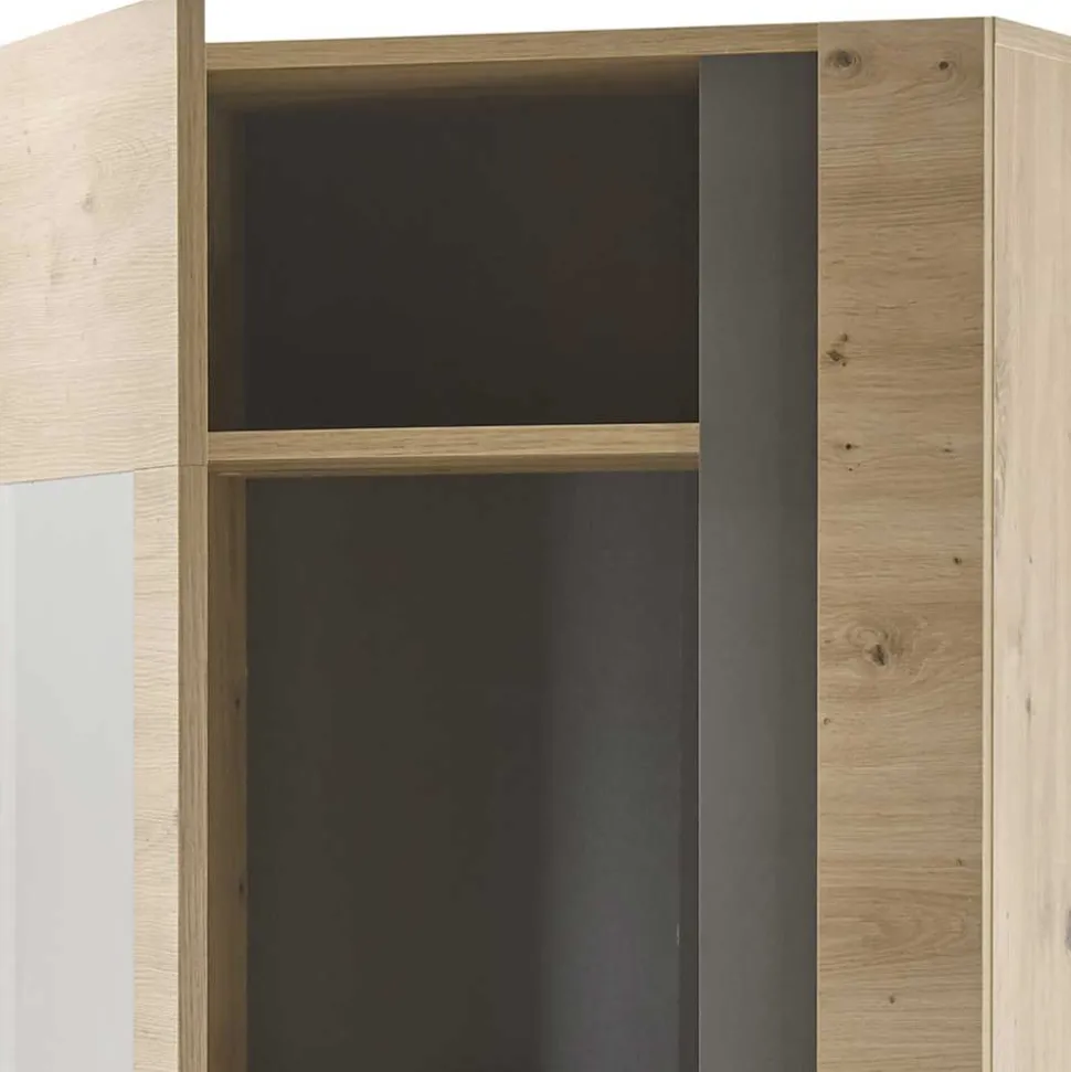 194 cm Hohe Wohnzimmervitrine 1-türig - Lairian