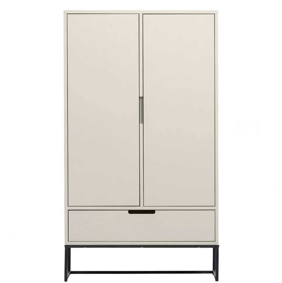 149 cm hoher Schrank in Hellgrau - Lergavano