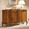 100 cm hohes Sideboard in Nussbaum & Gold - Aciara
