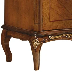 100 cm hohes Sideboard in Nussbaum & Gold - Aciara
