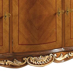 100 cm hohes Sideboard in Nussbaum & Gold - Aciara