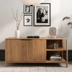 140 cm Kommode mit Türen und Fächern - Laida