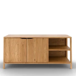 140 cm Kommode mit Türen und Fächern - Laida