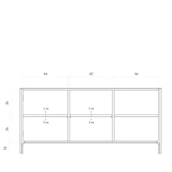 140 cm Kommode mit Türen und Fächern - Laida