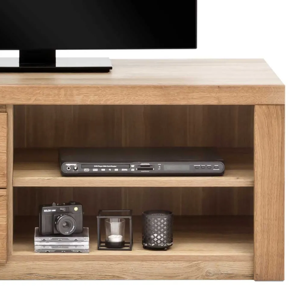 130 cm schmales TV Board mit Tür & 2 Fächern - Nelenia