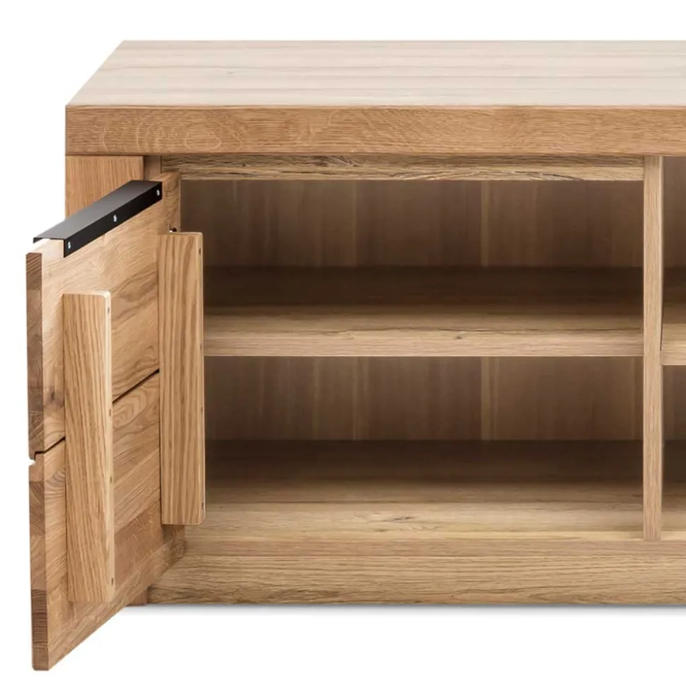 130 cm schmales TV Board mit Tür & 2 Fächern - Nelenia