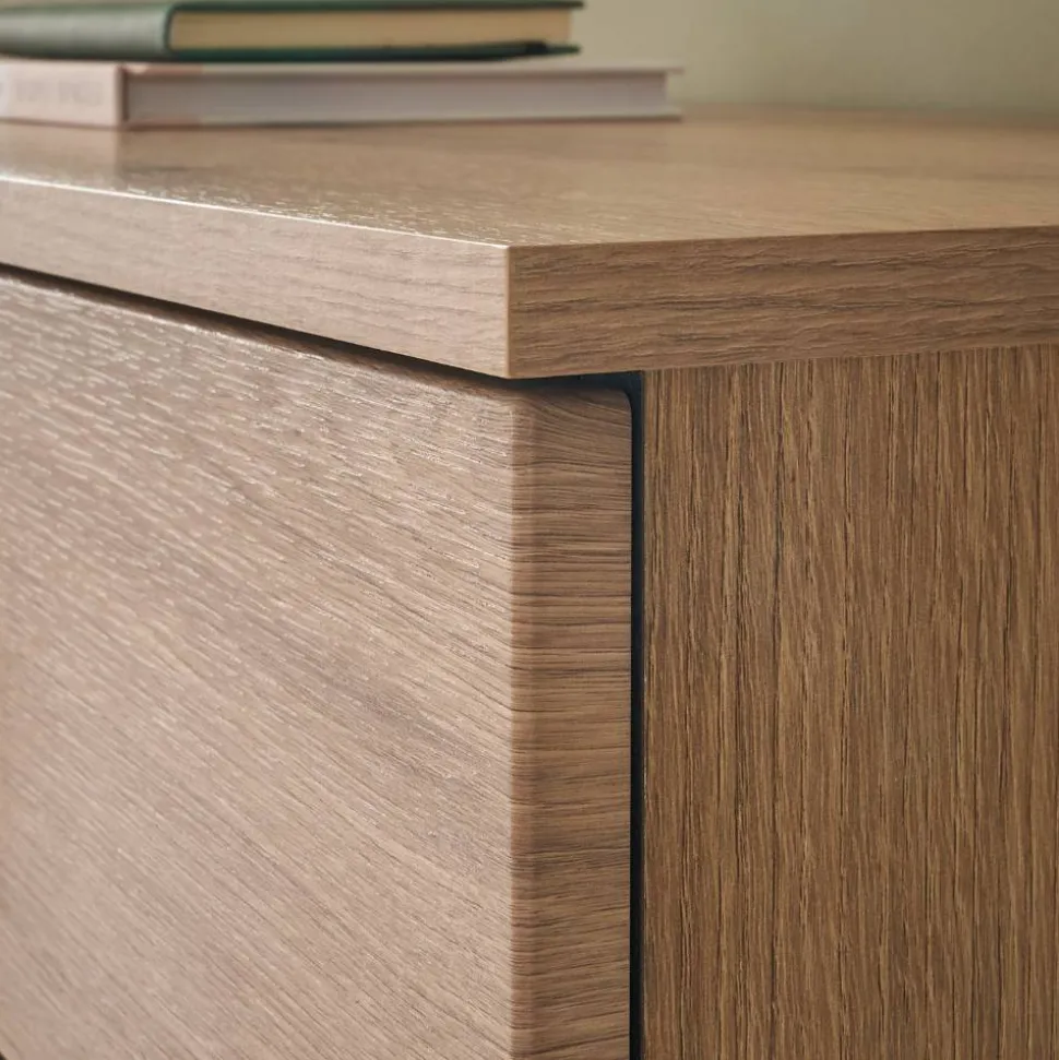 200 cm Sideboard mit Glaseinsätzen - Brocus