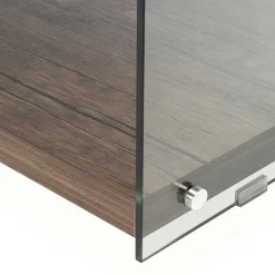 120 cm TV Element in Nussbaum & Transparent - Tomima