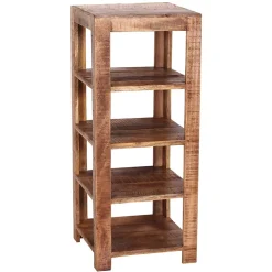 4 Fächer Regal aus Mangobaum Massivholz - Camelo