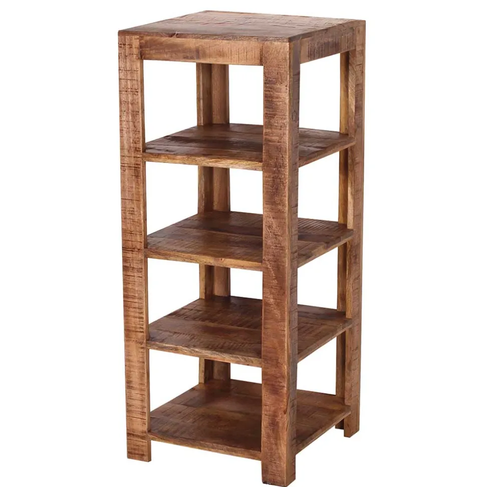 4 Fächer Regal aus Mangobaum Massivholz - Camelo