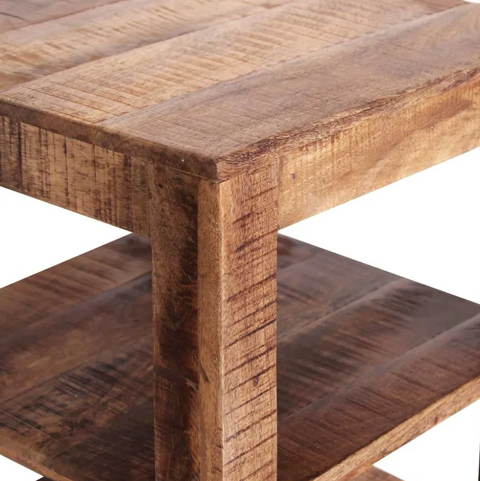 4 Fächer Regal aus Mangobaum Massivholz - Camelo