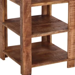 4 Fächer Regal aus Mangobaum Massivholz - Camelo