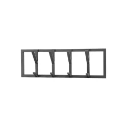 4 Haken Wandgarderobe aus Metall in Schwarz - Maurizio