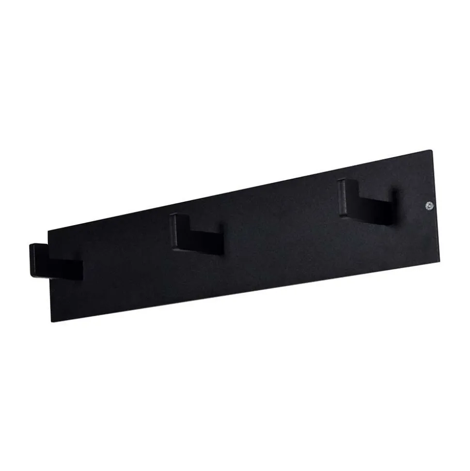 3 Haken Wand-Garderobenleiste in Schwarz - Apulca