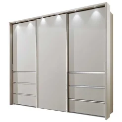 3 Schiebetüren Schlafzimmer Schrank in Beige - Zesgina