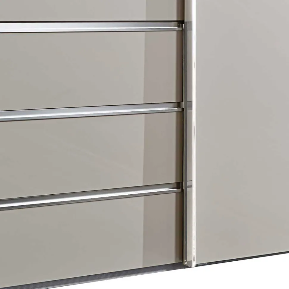 3 Schiebetüren Schlafzimmer Schrank in Beige - Zesgina