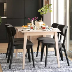 Abklappbarer Esstisch & 4 Stühle - Pessoa (fünfteilig)