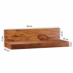 Ablageboard Hoslo aus Massivholz klar lackiert