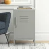 Abschließbare Türen-Kommode im Spind Look - Melanje