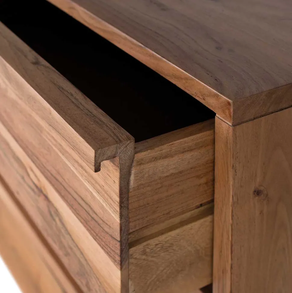 Akazienholz Sideboard mit sechs Schubladen - Vomano