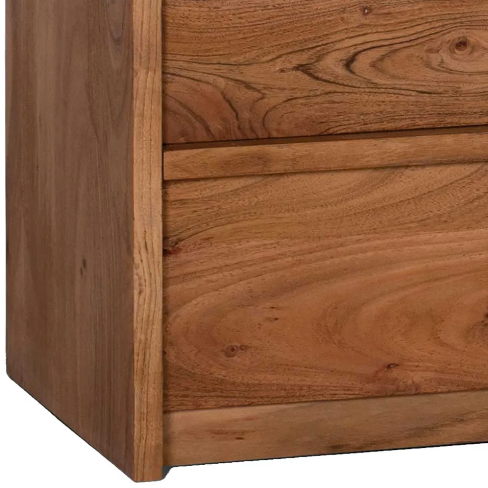 Akazienholz Sideboard mit sechs Schubladen - Vomano