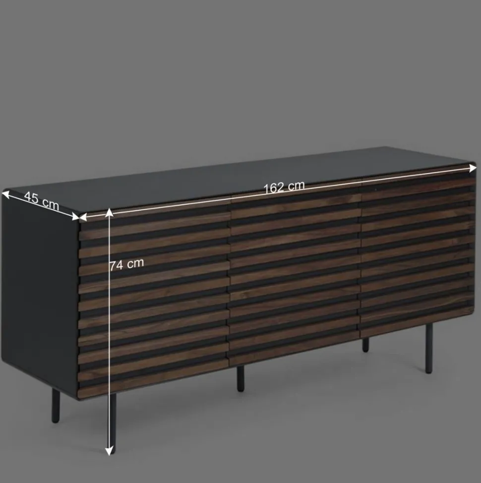 Ausgefallenes Sideboard Trupea mit Streifen Front