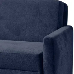 Ausklappbare Bettcouch in Blau Stoff - Jeen