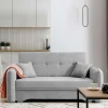 Ausklappbare Couch in Hellgrau Veloursbezug - Kidur