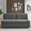 Ausziehsofa in Anthrazit Stoffbezug - Gilverny