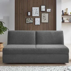Ausziehsofa in Anthrazit Stoffbezug - Gilverny