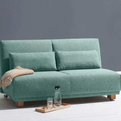 Ausziehsofa in Petrol & Eiche - Olzaia